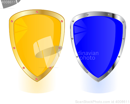 Image of Two shields on white