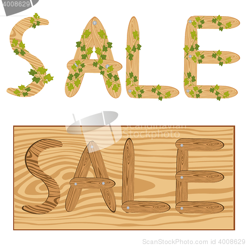 Image of Word from wooden letters