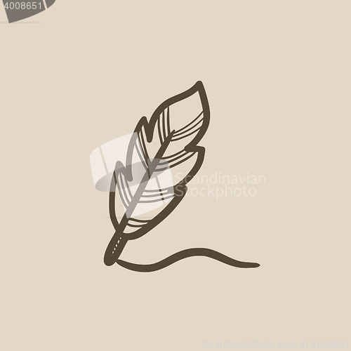 Image of Feather sketch icon.