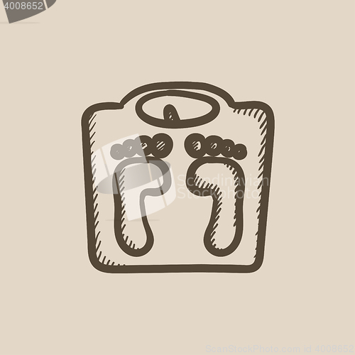 Image of Weighing scale sketch icon.