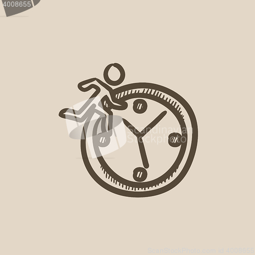 Image of Time management sketch icon.