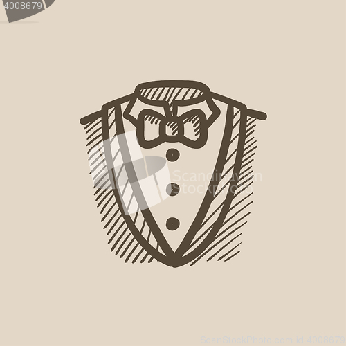 Image of Male suit sketch icon.