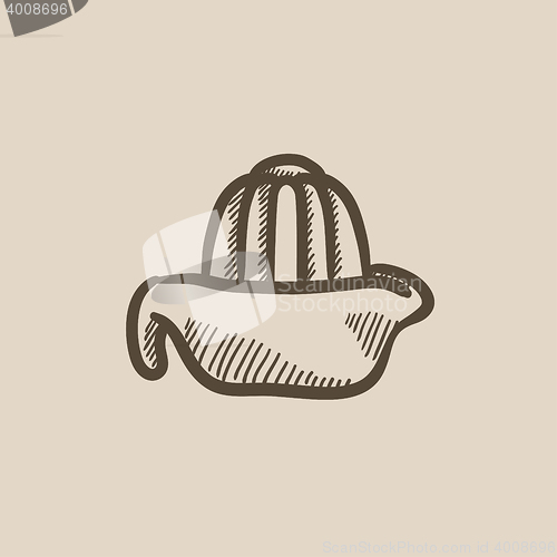 Image of Lemon squeezer sketch icon.