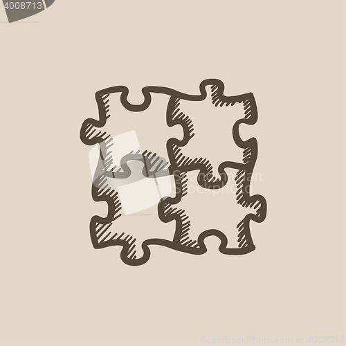 Image of Puzzle sketch icon.