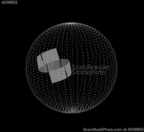 Image of Abstract 3D sphere spiral shape