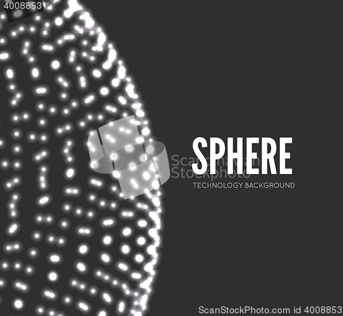 Image of Abstract 3D sphere spiral shape