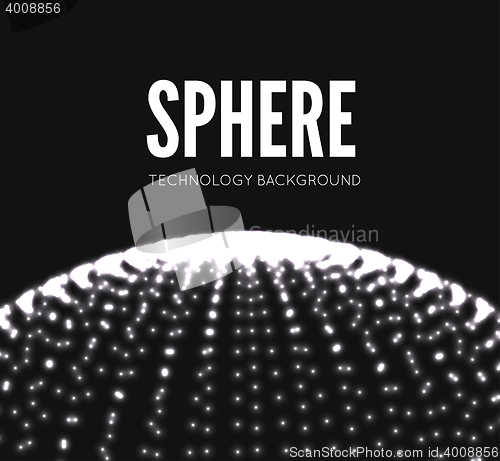 Image of Abstract 3D sphere spiral shape