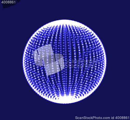 Image of Abstract 3D sphere spiral shape