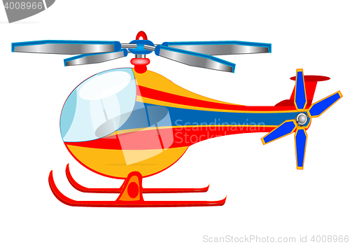 Image of Illustration of the cartoon helicopter