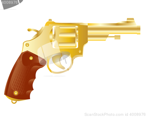 Image of Revolver from gilded metal