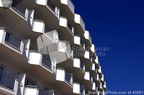 Image of White balconies