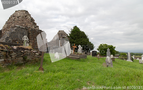 Image of old celtic cemetery graveyard in ireland