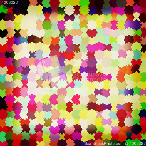 Image of Many-colored puzzle pattern. 3D illustration. Vintage style.