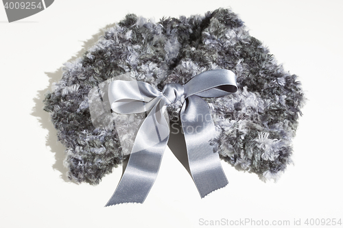 Image of woolen scarf on white background highly detailed