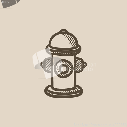 Image of Fire hydrant  sketch icon.