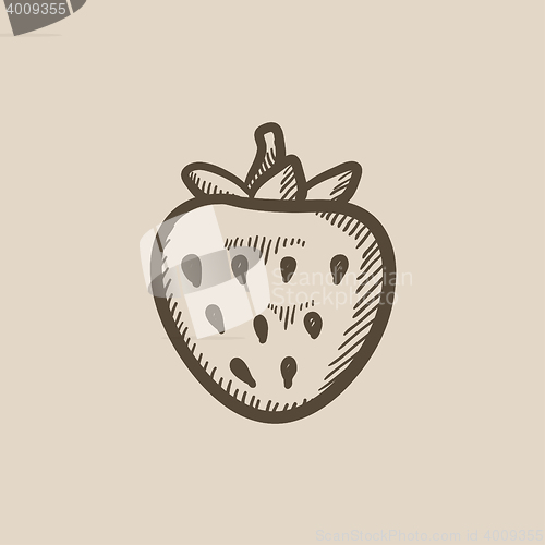 Image of Strawberry sketch icon.