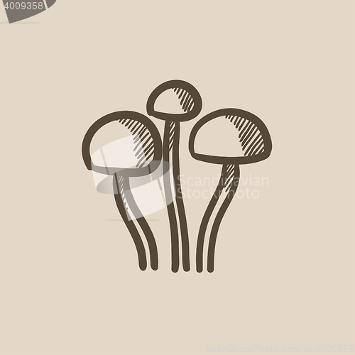Image of Mushroom sketch icon.