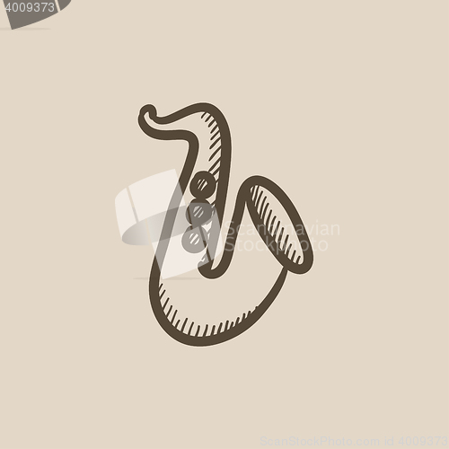 Image of Saxophone sketch icon.