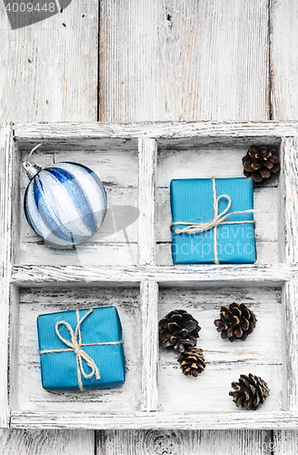 Image of Christmas gifts and decorations