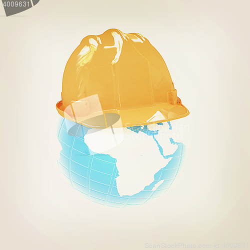 Image of Concept: \"Worldwide building company\" . 3D illustration. Vintage