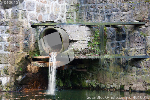 Image of Sewer pipe in building