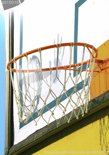 Image of basketball hoop on the wall