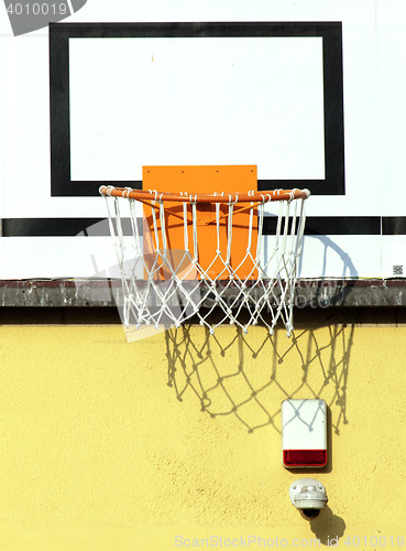 Image of basketball hoop on the wall