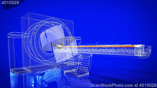 Image of computer tomographic scanner 3d illustration