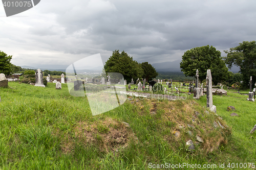 Image of old celtic cemetery graveyard in ireland