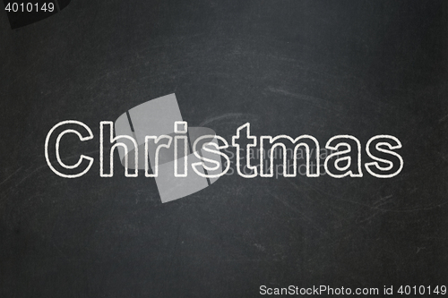 Image of Entertainment, concept: Christmas on chalkboard background