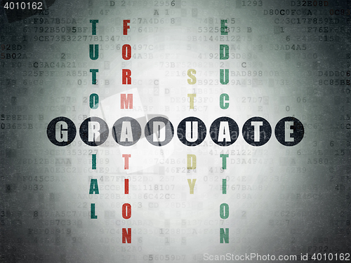 Image of Studying concept: Graduate in Crossword Puzzle