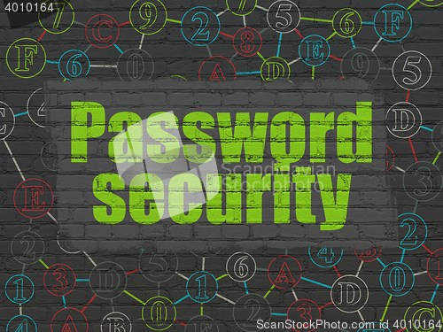 Image of Security concept: Password Security on wall background