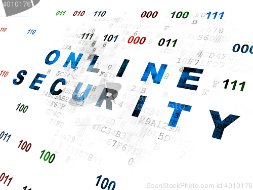 Image of Privacy concept: Online Security on Digital background