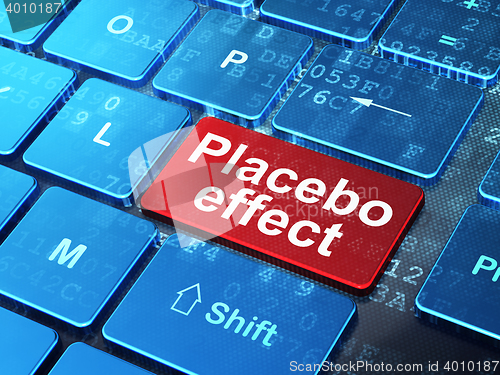Image of Medicine concept: Placebo Effect on computer keyboard background