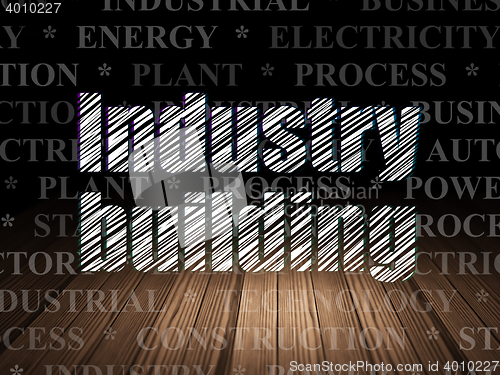 Image of Industry concept: Industry Building in grunge dark room