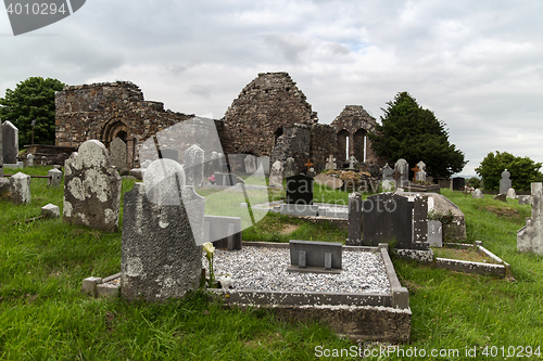 Image of old celtic cemetery graveyard in ireland