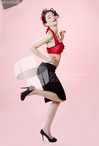 Image of pinup funny young sexy woman