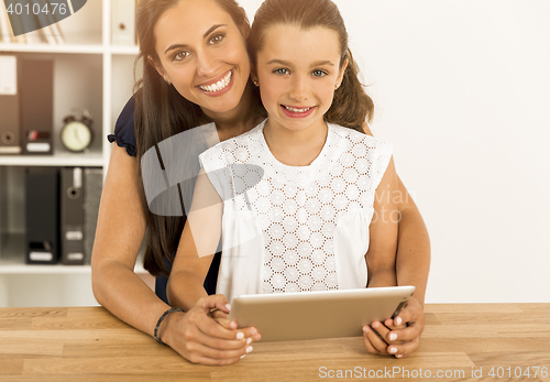 Image of Mother and daughter at home