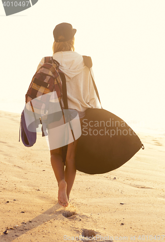 Image of Blonde surfer Girl