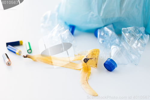 Image of close up of rubbish bag with trash