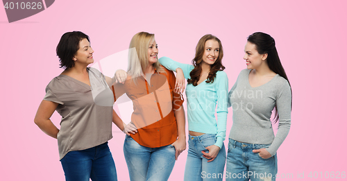 Image of group of happy different women in casual clothes