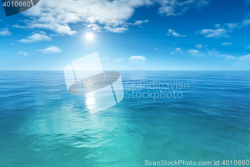 Image of a beautiful blue sea background