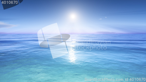 Image of sun over the sea