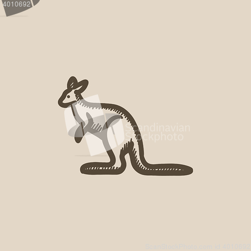 Image of Kangaroo sketch icon.
