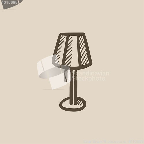 Image of Stand lamp sketch icon.