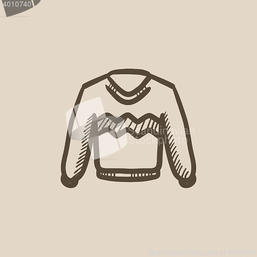 Image of Sweater sketch icon.