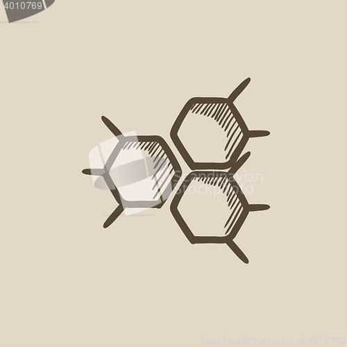 Image of Chemical formula sketch icon.