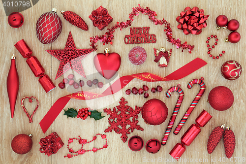 Image of Red Christmas Decorations