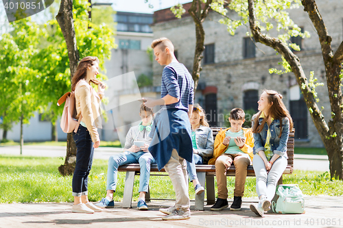 Image of group of teenage students at school yard