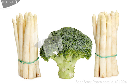 Image of Asparagus and broccoli